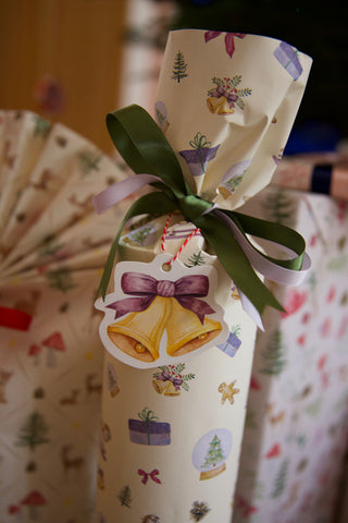 Gavemærker, 10 stk, Christmas Bells Mix