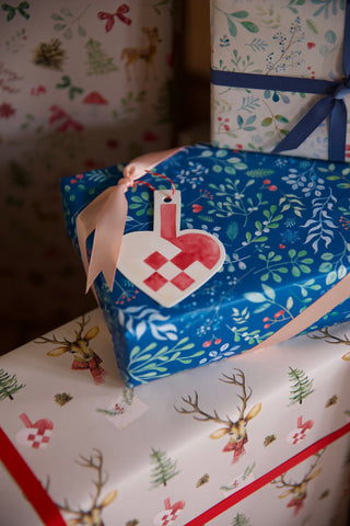 Gavepapir, 5 m, Winter Leaf