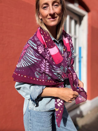 Bomuldstørklæde, Love Dove, Pink