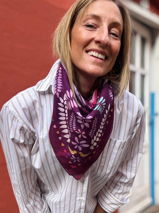 Bomuldstørklæde, Love Dove, Pink