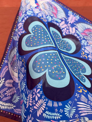 Bomuldstørklæde, Love Dove, Blue