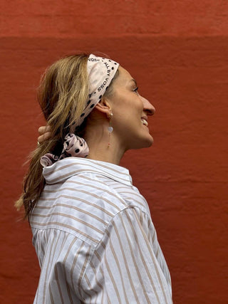 Bomuldstørklæde, Polka Palme, Peach