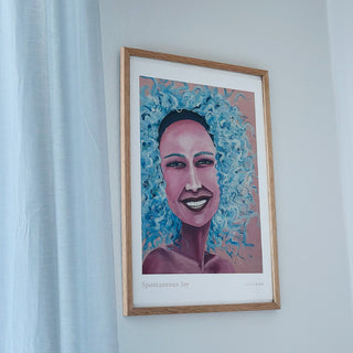 Affisch, känslor, spontan glädje