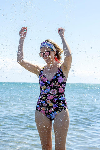 Badedragt, Cross Swim, Wild Flowers