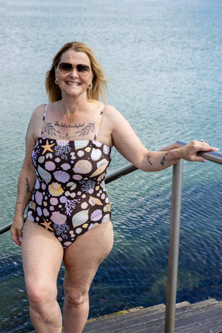 Baddräkt med avtagbara axelband, Rita Tube Swim, SeaShells