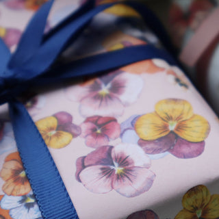 Presentpapper, 5 m, Pansy