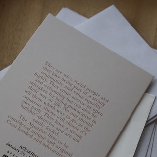 Vikt kort, Zodiacs, Vattumannen / Vattenbäraren