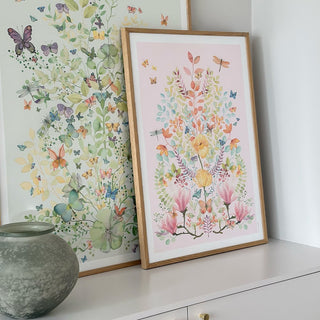 Affisch, Papillon, Grön trädgård