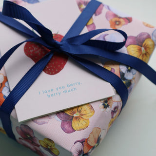 Litet vikt kort, danskt, jordgubb