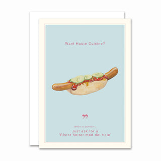 Kort, dansk, varmkorv