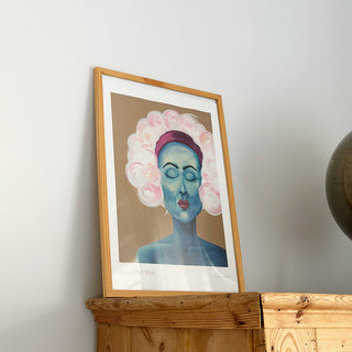 Affisch, känslor, vacker blå