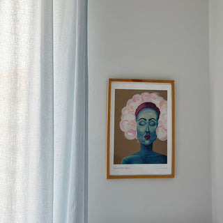 Affisch, känslor, vacker blå