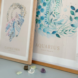 Affisch, Zodiacs, Vattumannen / Vattenbäraren