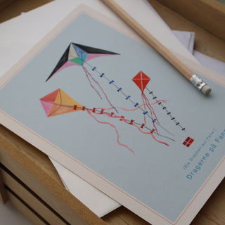 Karta, danska, Drakar på Fanø