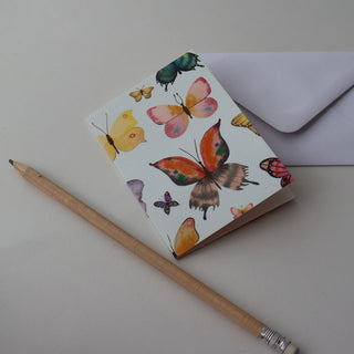 Litet vikt kort, Papillon, Multi Blue