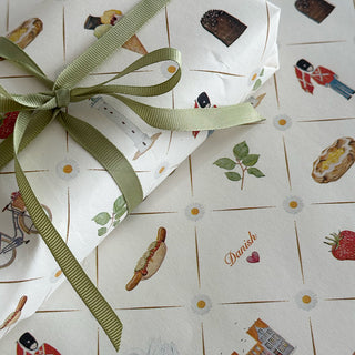 Presentpapper, 5 m, danskt