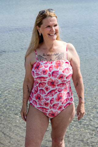 Baddräkt med avtagbara axelband, Rita Tube Swim, Poppy