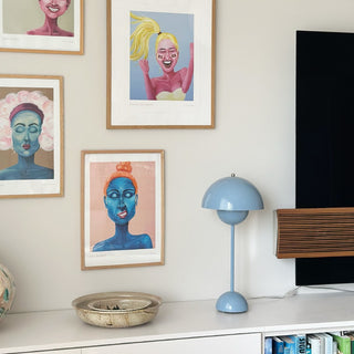 Affisch, känslor, vacker blå