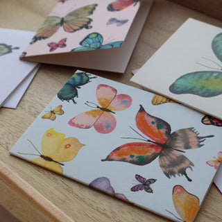 Litet vikt kort, Papillon, Multi Blue