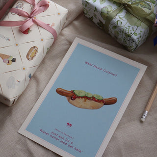 Kort, dansk, varmkorv