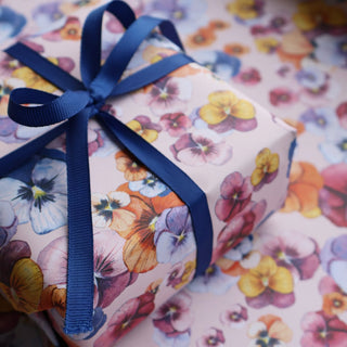 Presentpapper, 5 m, Pansy