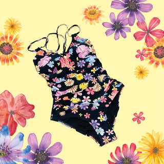 Badedragt, Cross Swim, Wild Flowers