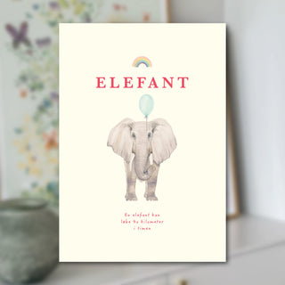 Plakat, Elefant med ballon