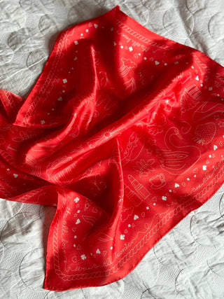 Silketørklæde, Iconic Silk, Red