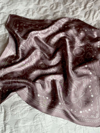 Silketørklæde, Iconic Silk, Dark beige