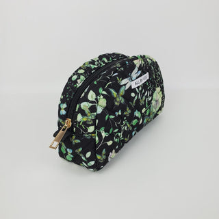 Quiltet Kosmetikpung, Green Butterflies