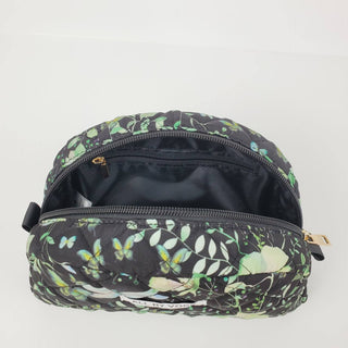 Quiltet Kosmetikpung, Green Butterflies