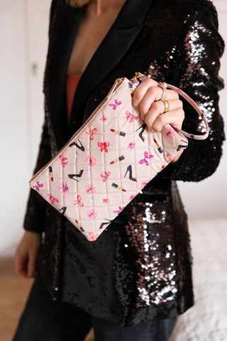 Quiltet Clutch, Lipstick