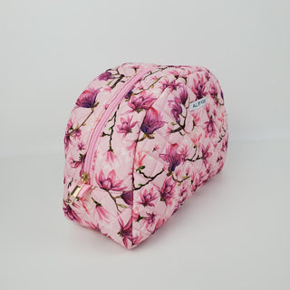 Quiltet Toilettaske, Pink Magnolia
