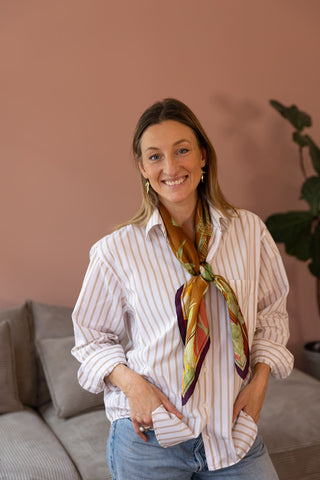 Wild Nature Caramel, Square Silk Scarf