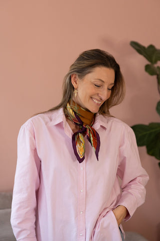 Wild Nature Caramel, Square Silk Scarf