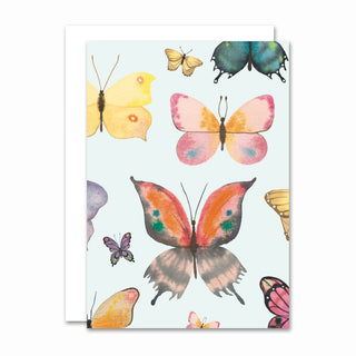 Litet vikt kort, Papillon, Multi Blue