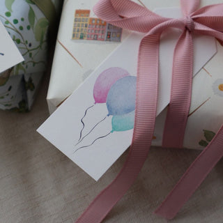 Presentetiketter, 10 st, Ballonger