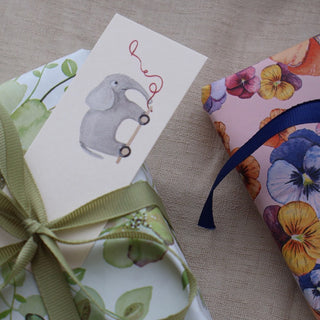 Presentetiketter, 10 st, Elefant